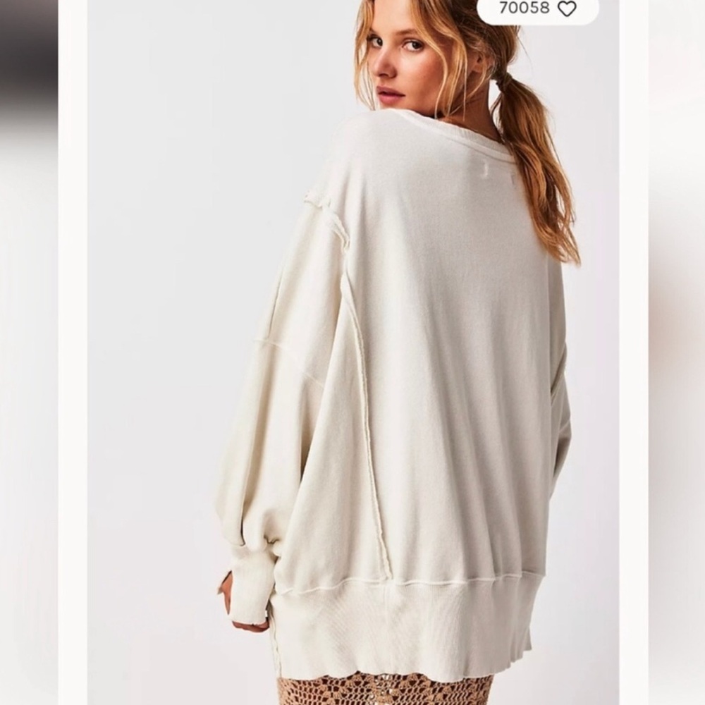 Free People We The Free Camden Sweatshirt in Grey Opal
